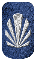 DAROYAL 602 SL SH BL Silver Sunburst Shimmer Blue Background